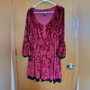Hot topic red velvet dress XL